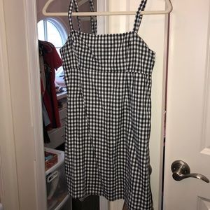 Gingham style mini dress